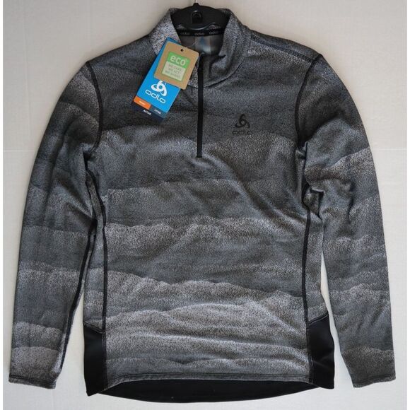 Odlo 188621 Women Sz L Black Whistler Eco Turtle Neck 1/4 Zip Base Layer L/S Top - Picture 9 of 10